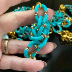 Chanel Necklace by Archimede Seguso turquoise glass