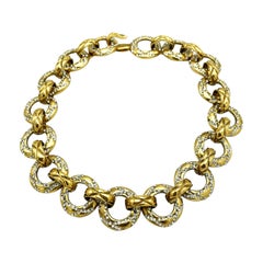 CHANEL NECKLACE BY K. LAGERFELD & V. de CASTELLANE, Crystals, gold plated 1991