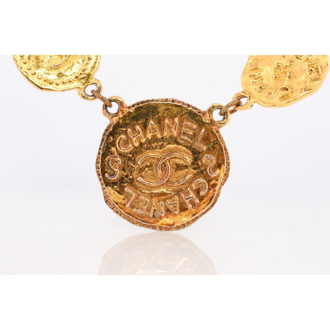 Chanel Halskette. Genuine CC CHANEL Runde LOGO Münze-Halskette. Scheibe Kette Halskette im Angebot 3