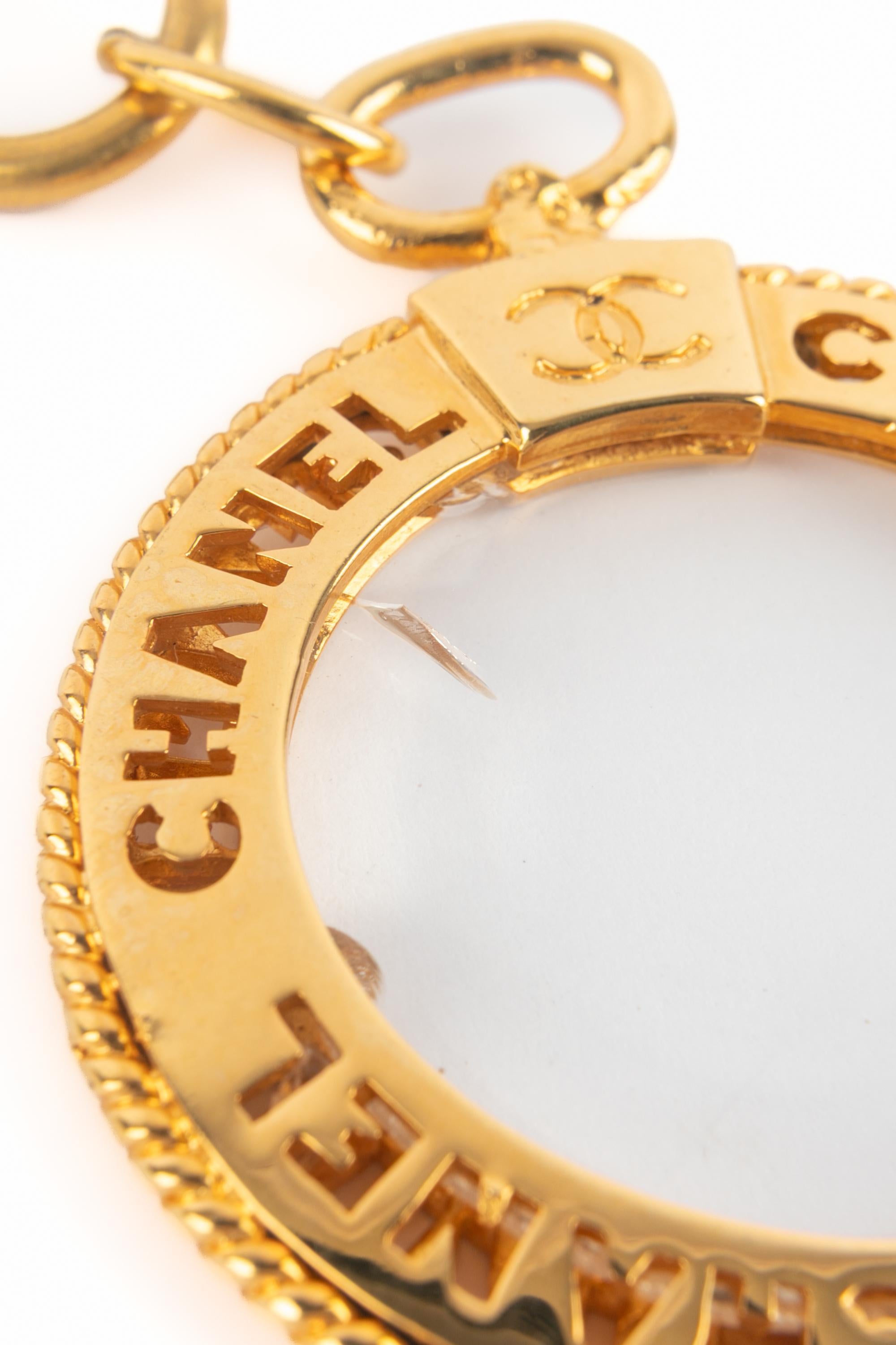 Collana Chanel con lente d'ingrandimento anni '80 in vendita 2