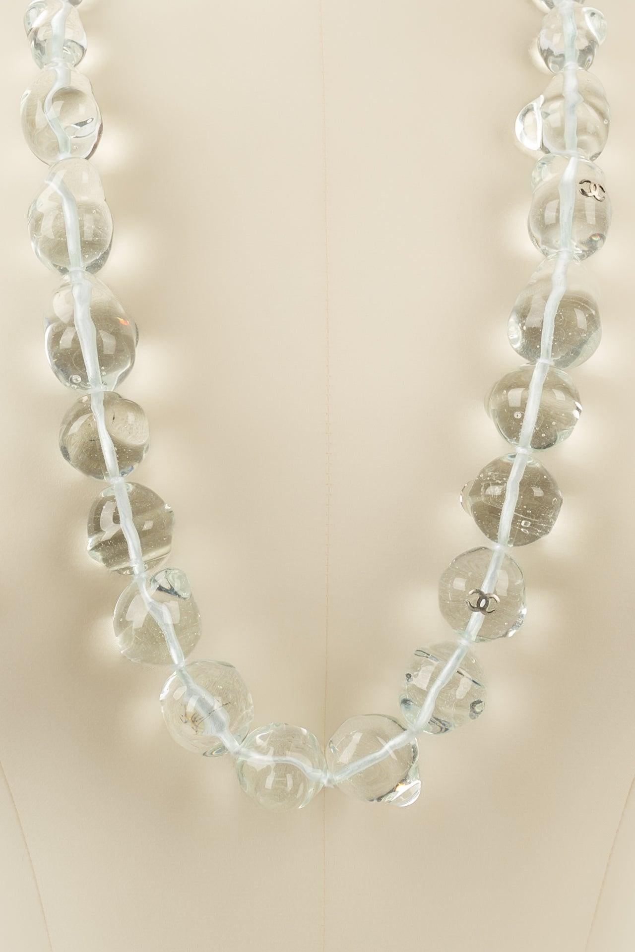 Chanel Necklace of Baroque Glass Beads, 1998 For Sale 3
