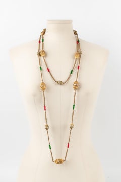 Chanel Necklace / Sautoir with Glass Pearls and Costume Pearly Pearls