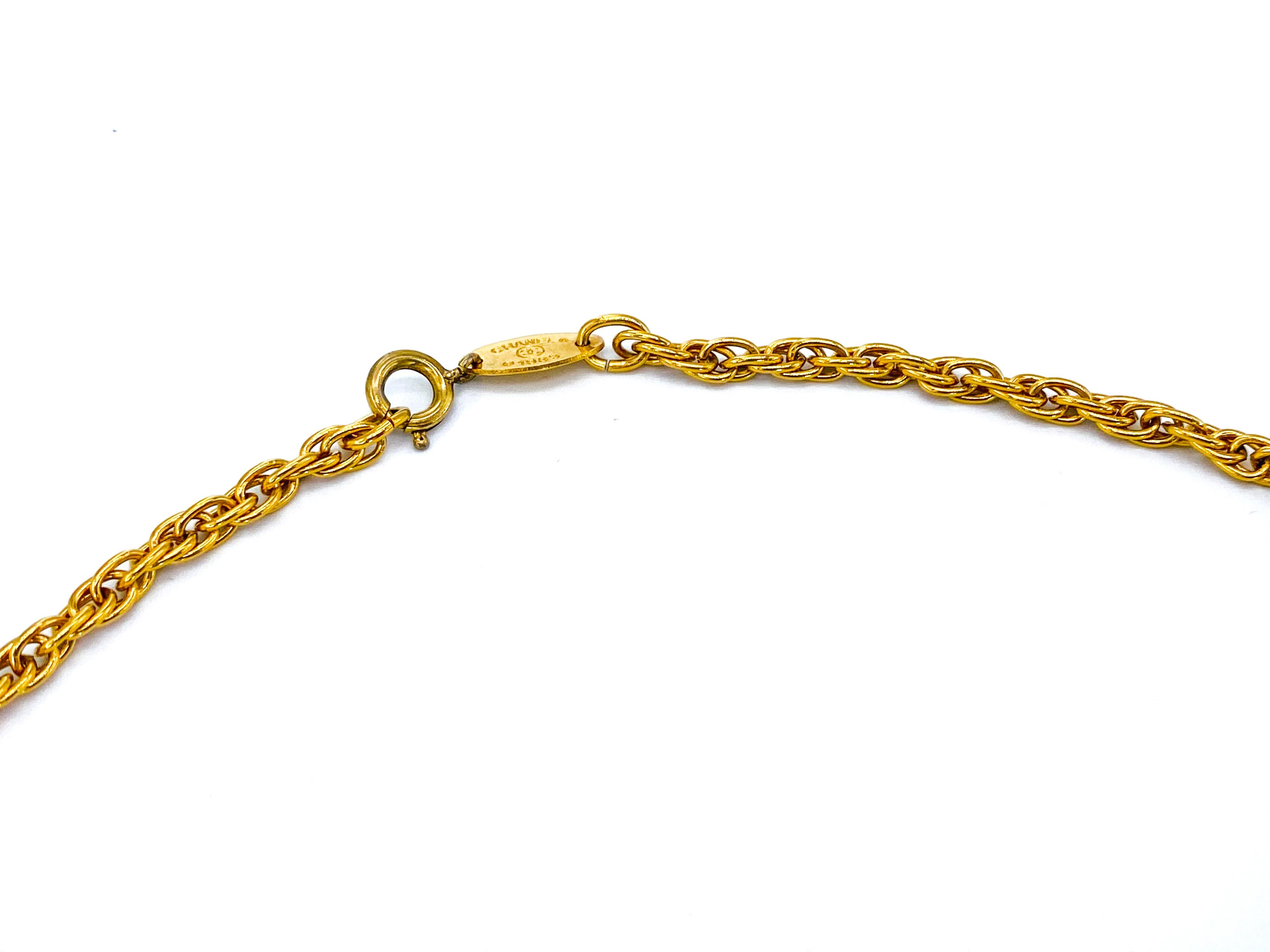 CHANEL Necklace Vintage 1980s Chain Choker In Good Condition In London, GB