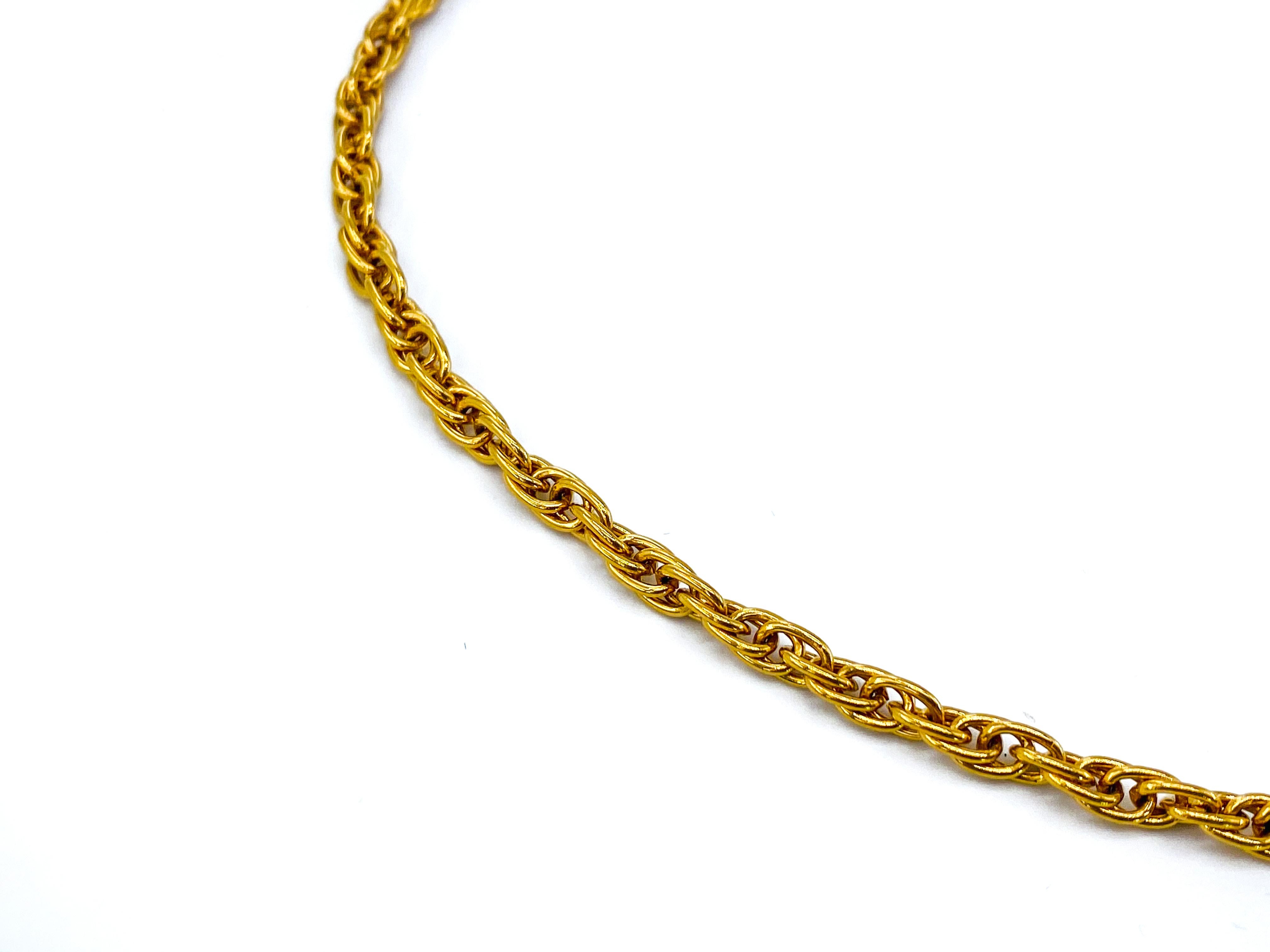 CHANEL Necklace Vintage 1980s Chain Choker 2