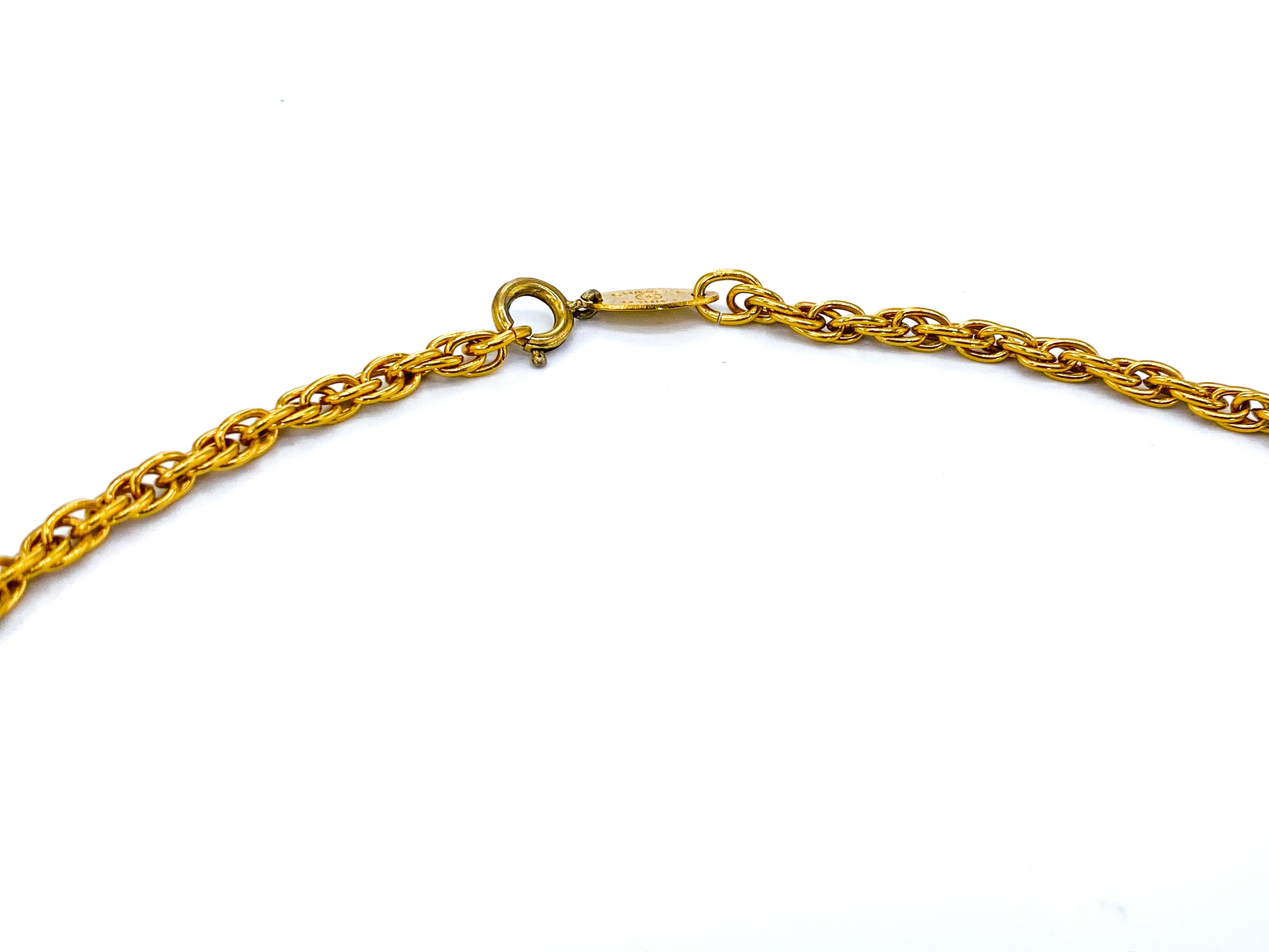 CHANEL Necklace Vintage 1980s Chain Choker 3