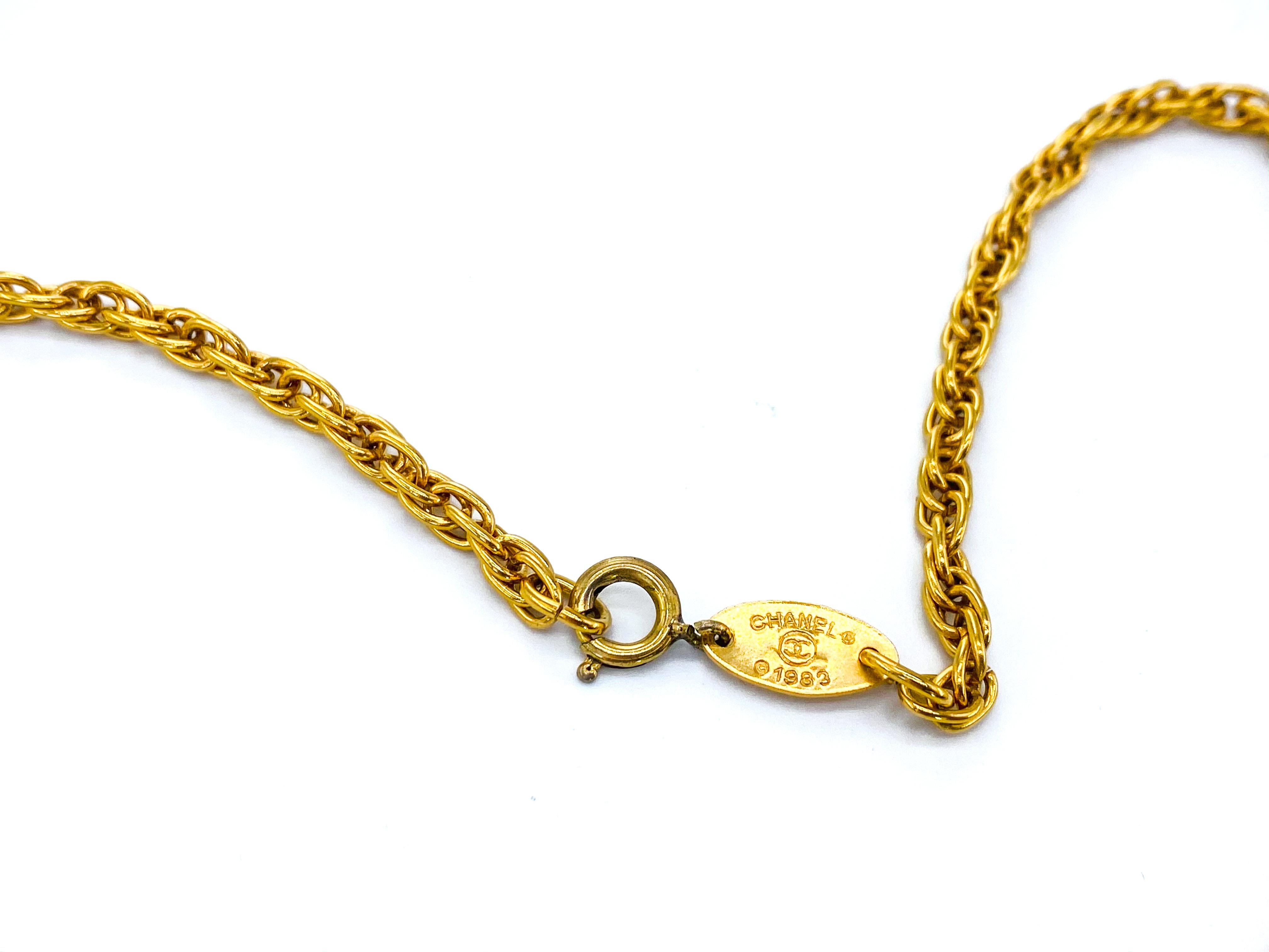 CHANEL Necklace Vintage 1980s Chain Choker 4