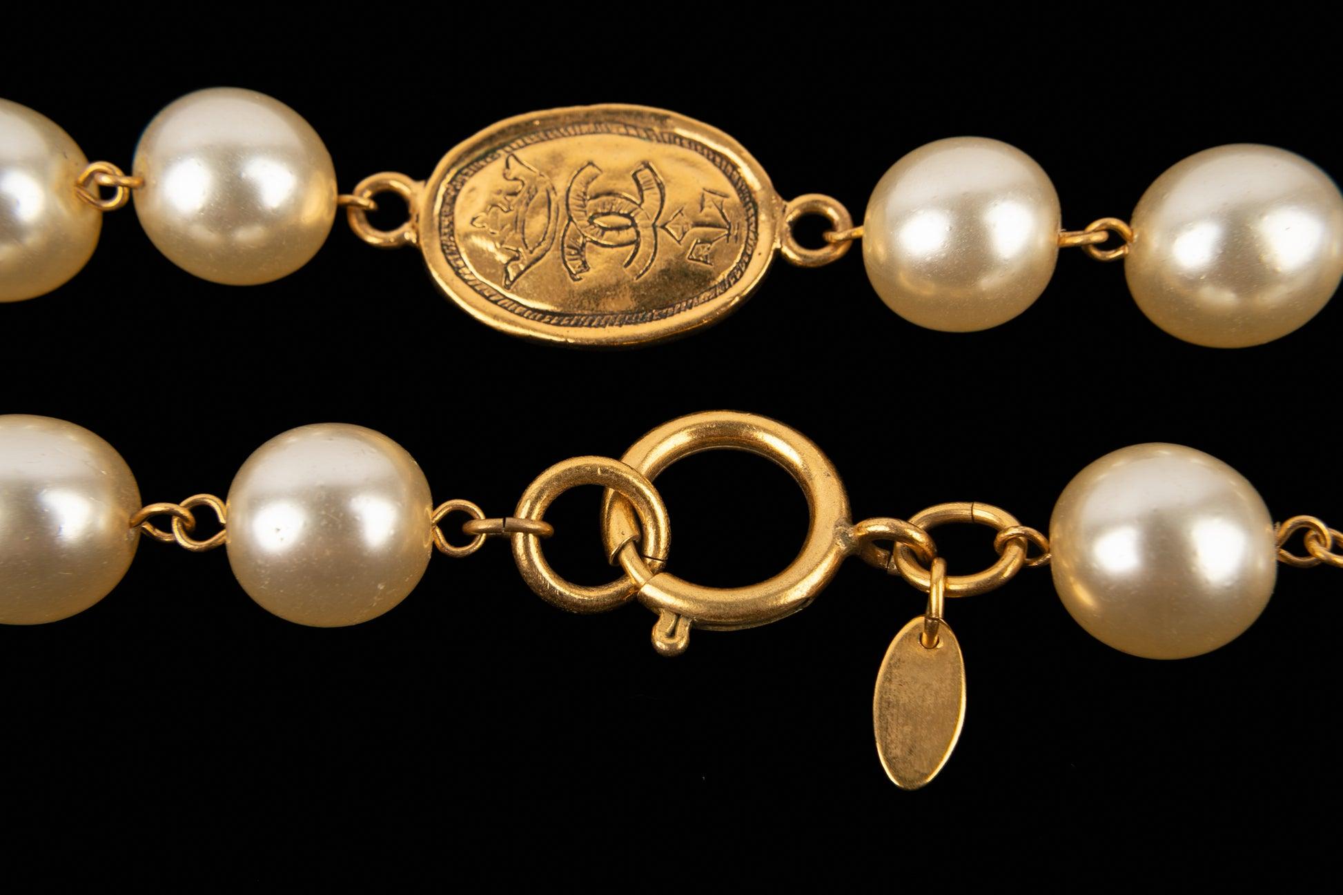 Chanel Necklace  with Costume Pearls, 1990s 3