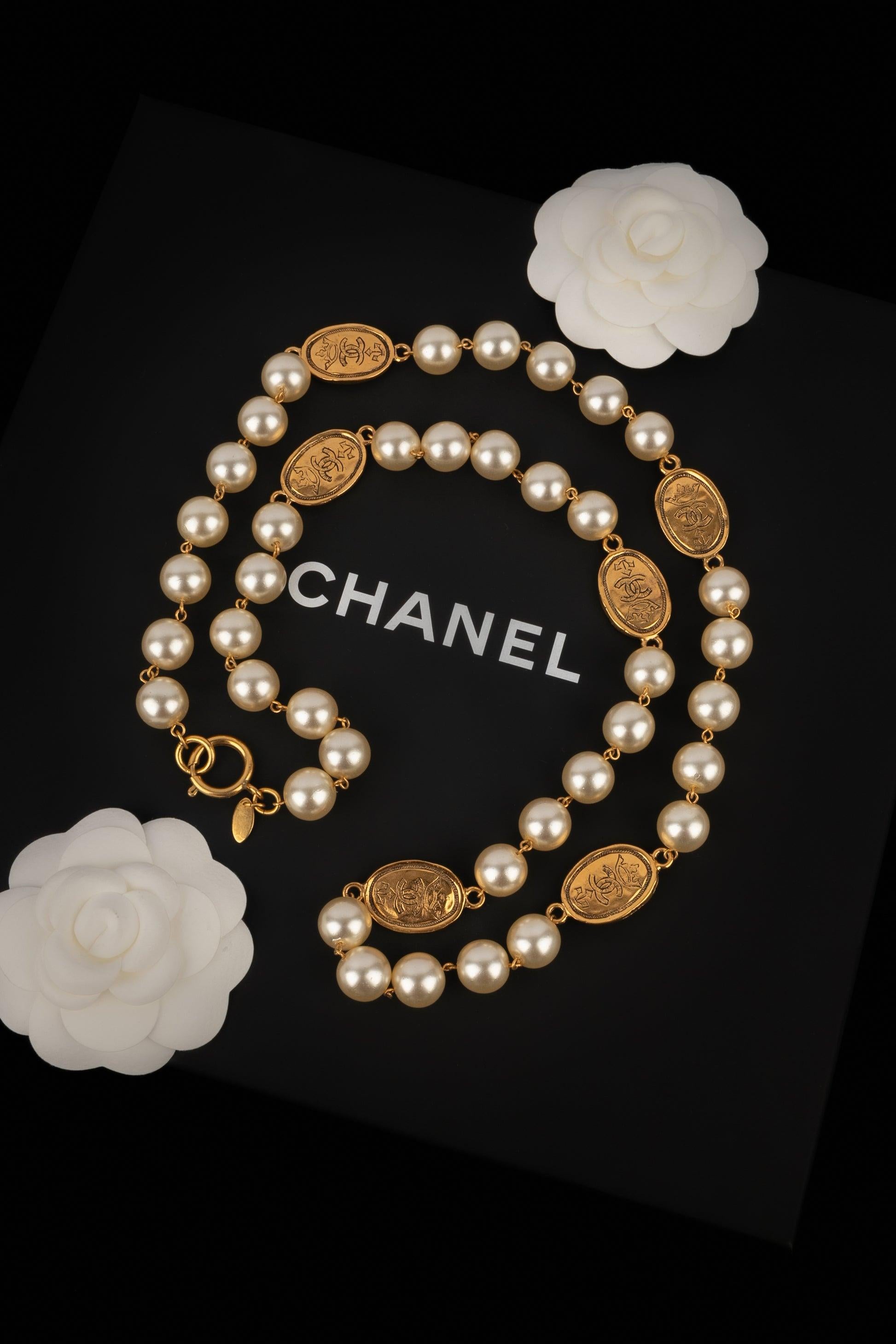 Chanel Necklace  with Costume Pearls, 1990s 5
