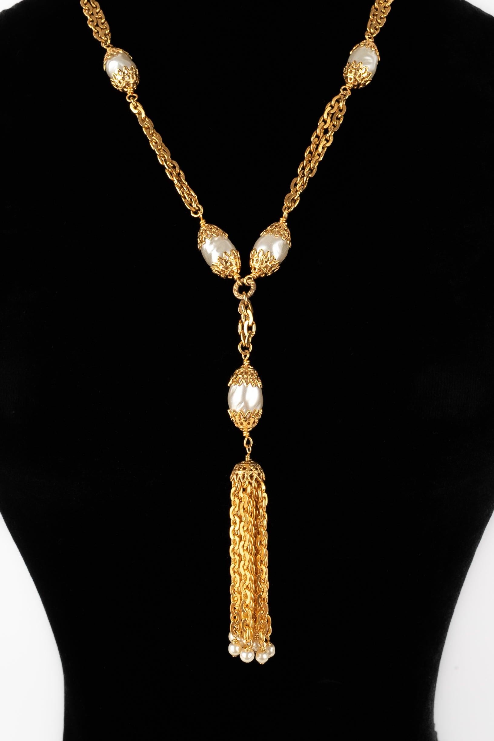 Chanel Necklace with Costume Pearls, 1997 In Excellent Condition In SAINT-OUEN-SUR-SEINE, FR