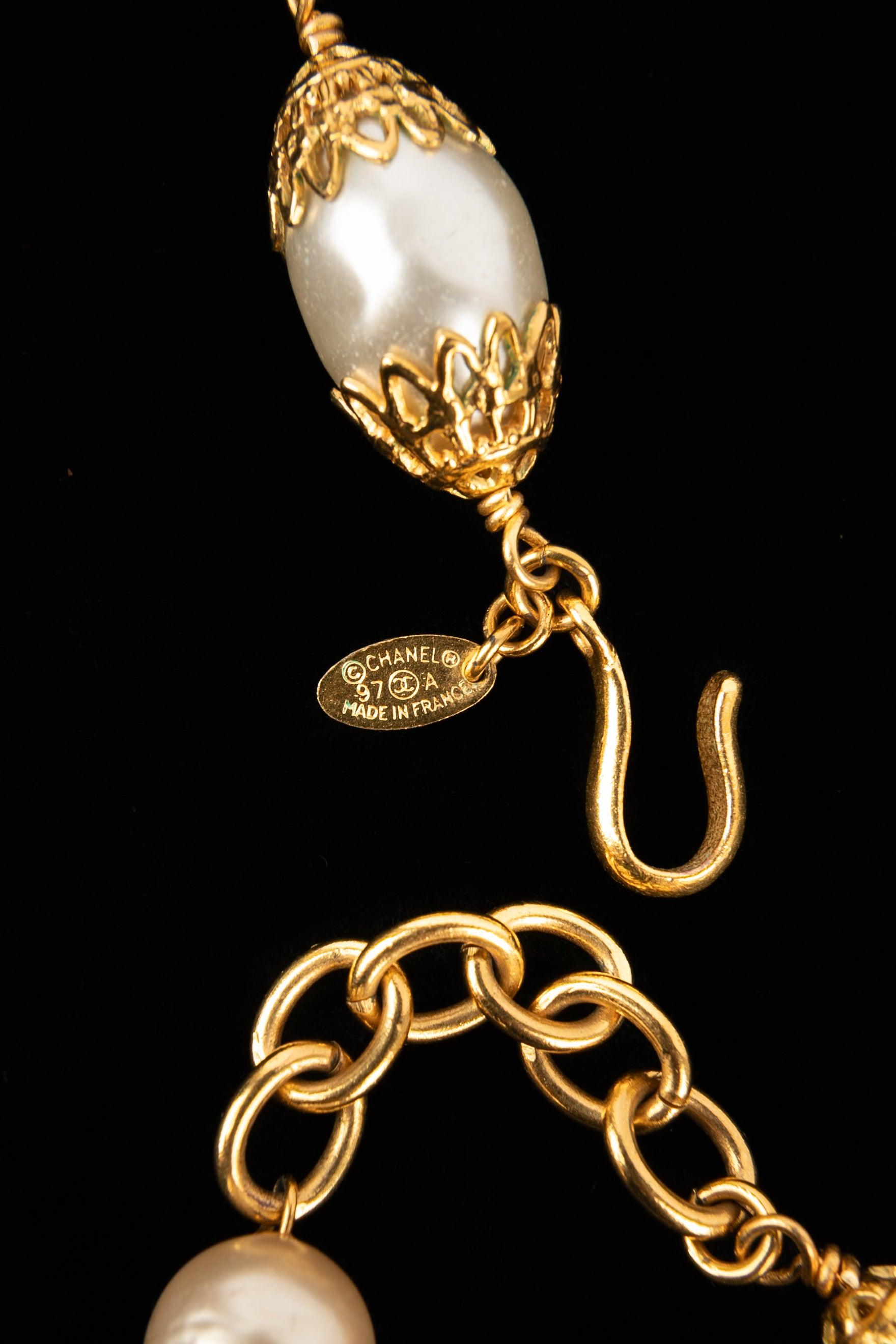 Chanel Necklace with Costume Pearls, 1997 2