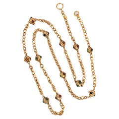 Vintage Chanel Necklace with Tiny Colorful Glass Paste