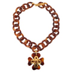 Collier Chanel avec bakélite coquillage turtoise, 1995