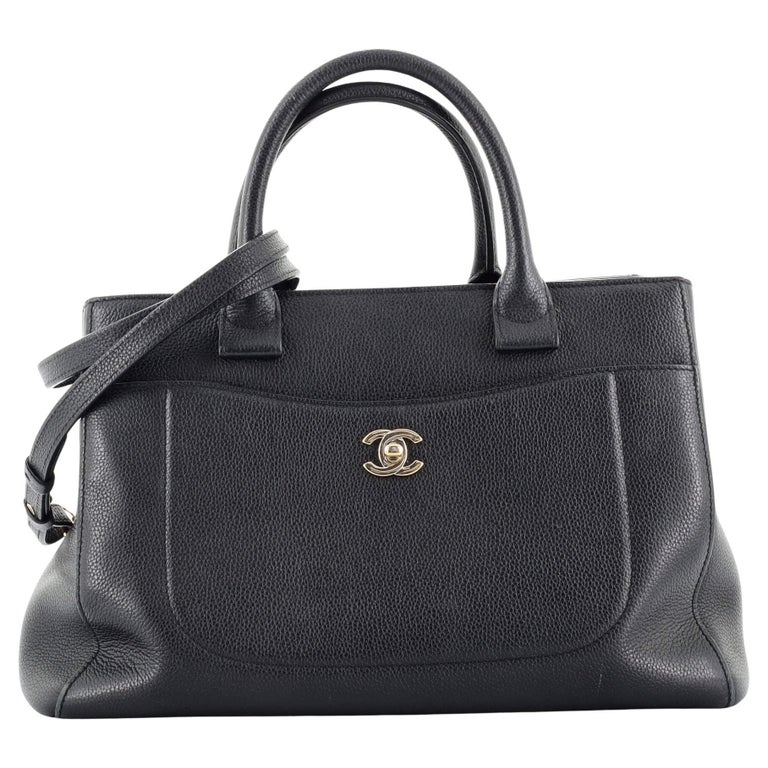 Chanel Black Grained Leather Mini Neo Executive Shopping Tote Chanel