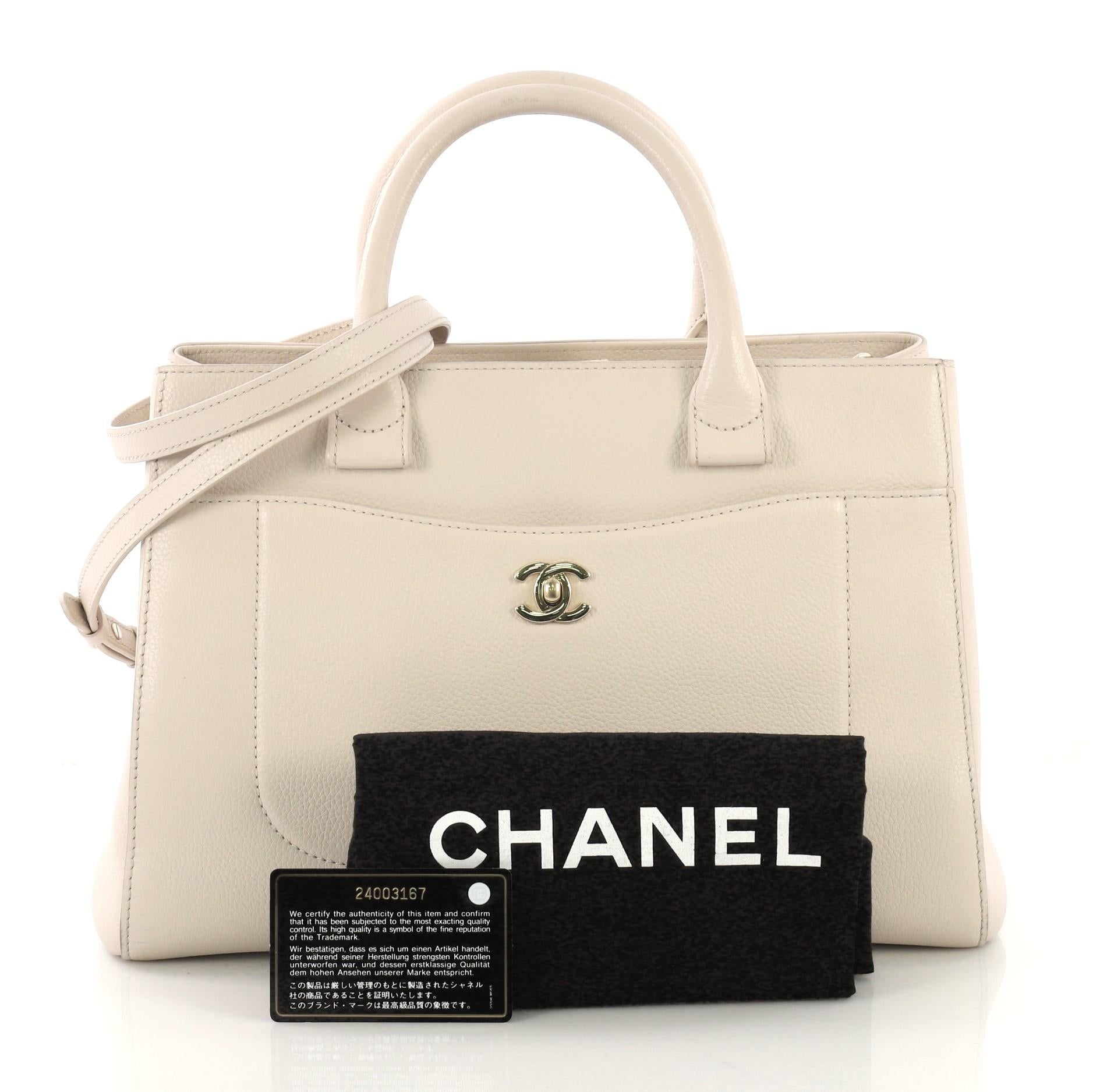 Chanel Neo Executive Tote Grained Calfskin Small at 1stDibs