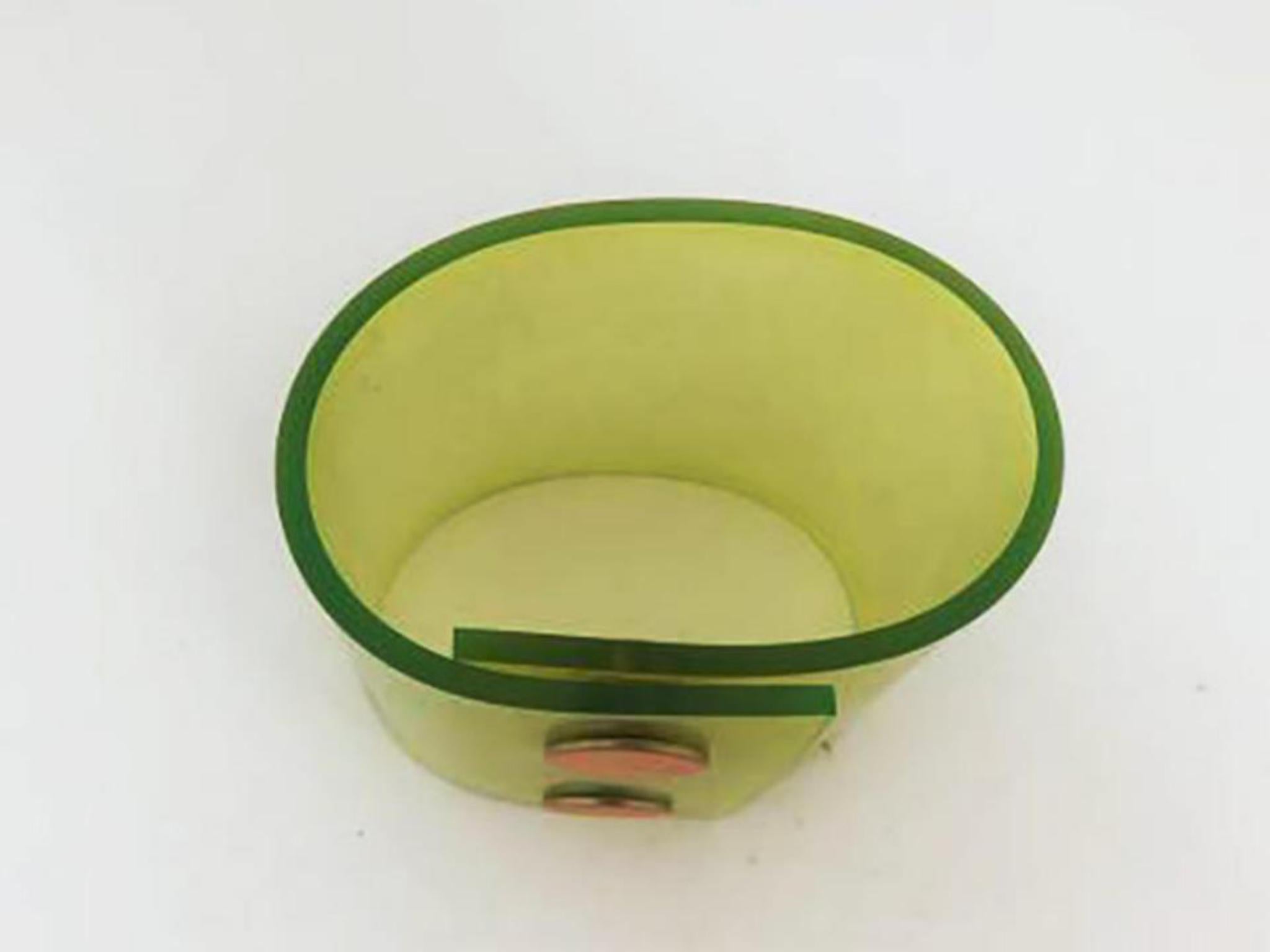 Chanel Neon Green Translucent Snap Cuff 226629 Bracelet 2