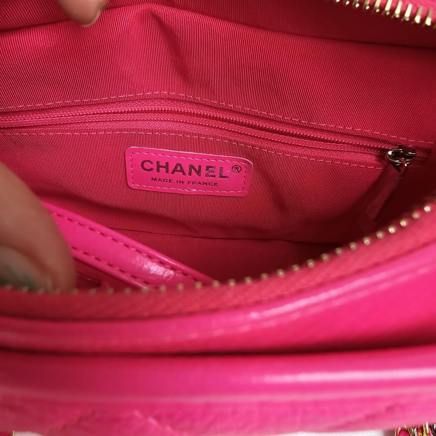 Women's Chanel Neon Pink Small Gabrielle Bag For Sale