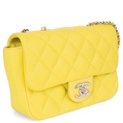 CHANEL neon yellow leather 16C SEOUL COCO RAIN FLAP Bag