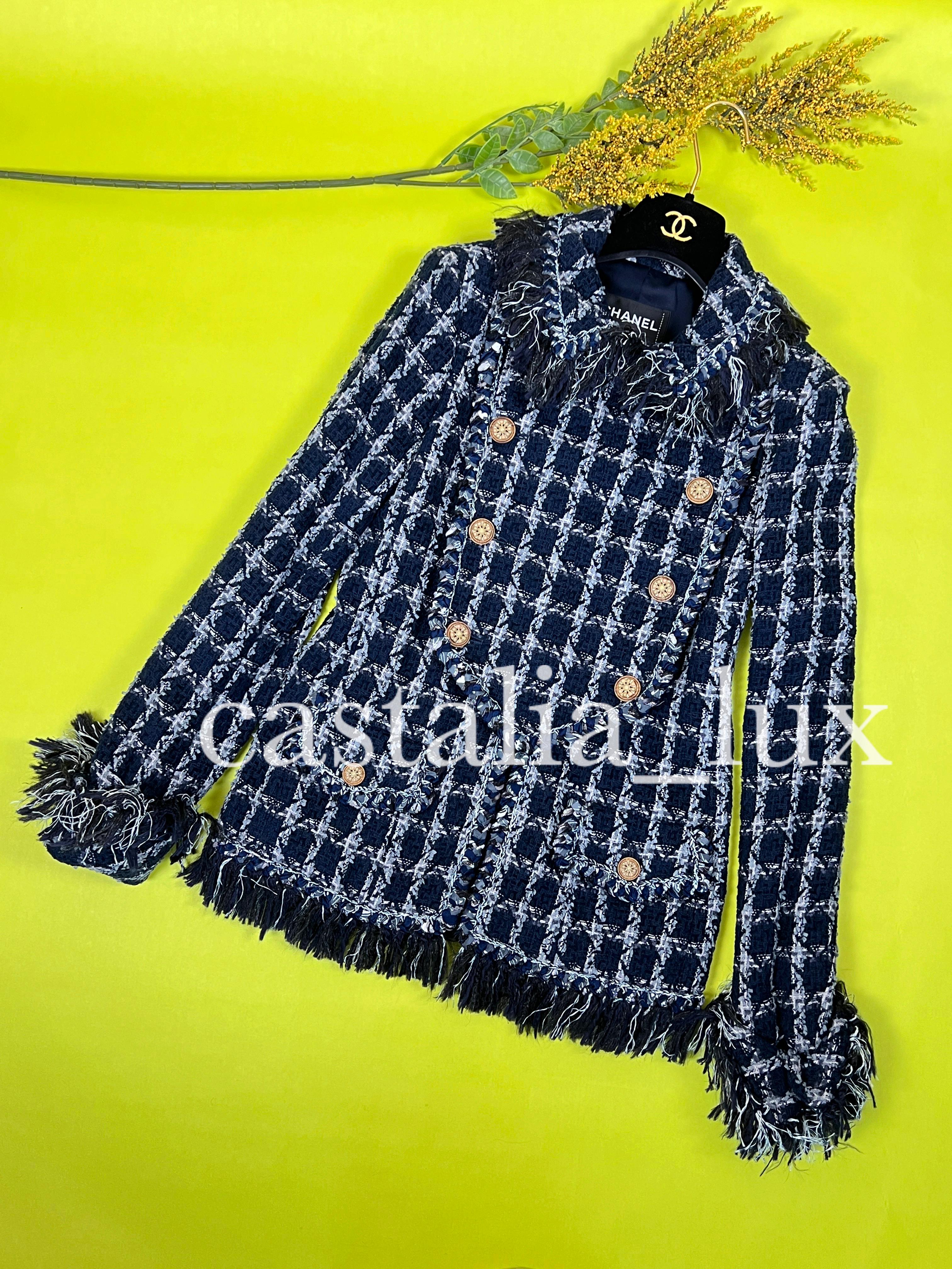 Chanel New 10K Paris / Dallas Runway Tweed Jacket  For Sale 1