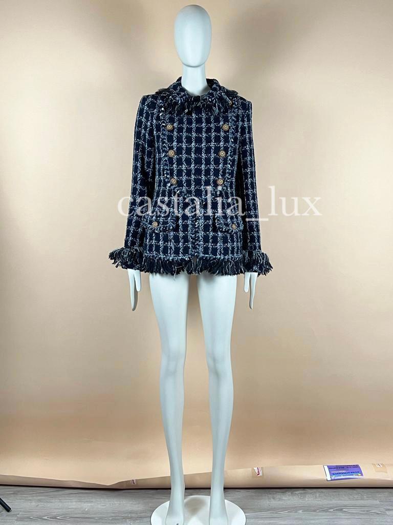 Chanel New 10K Paris / Dallas Runway Tweed Jacket  For Sale 6