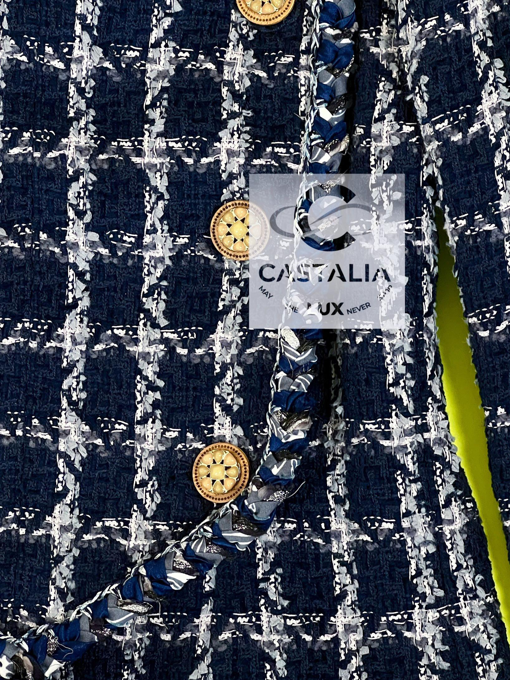 Chanel New 11K$ Paris / Dallas Runway Tweed Jacket 8