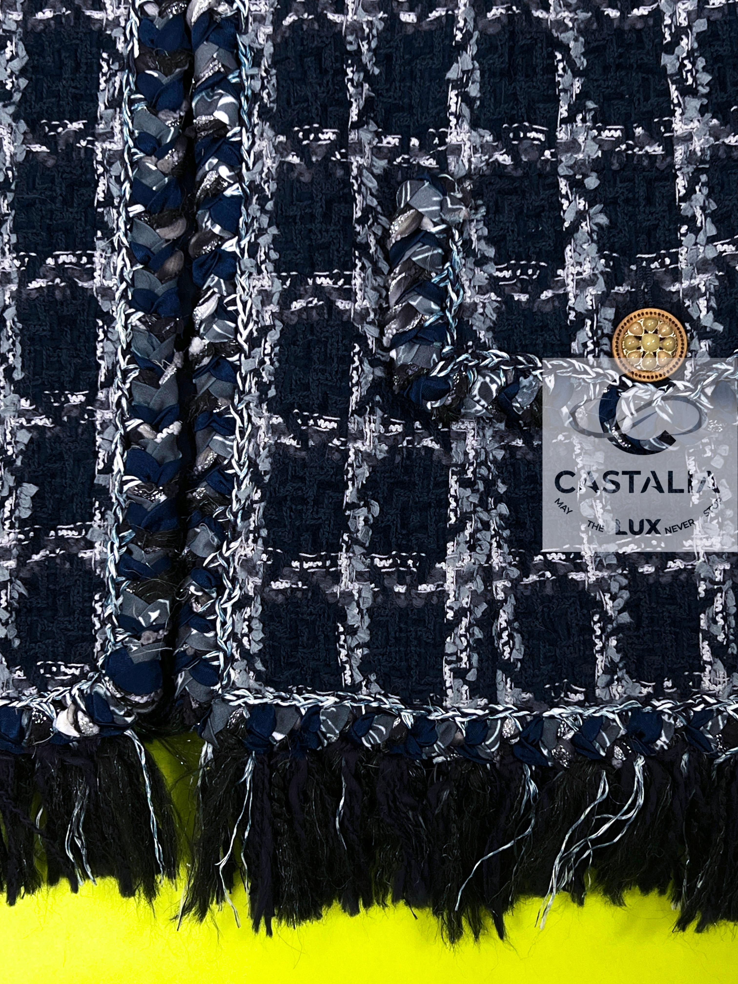 Chanel New 11K$ Paris / Dallas Runway Tweed Jacket 10