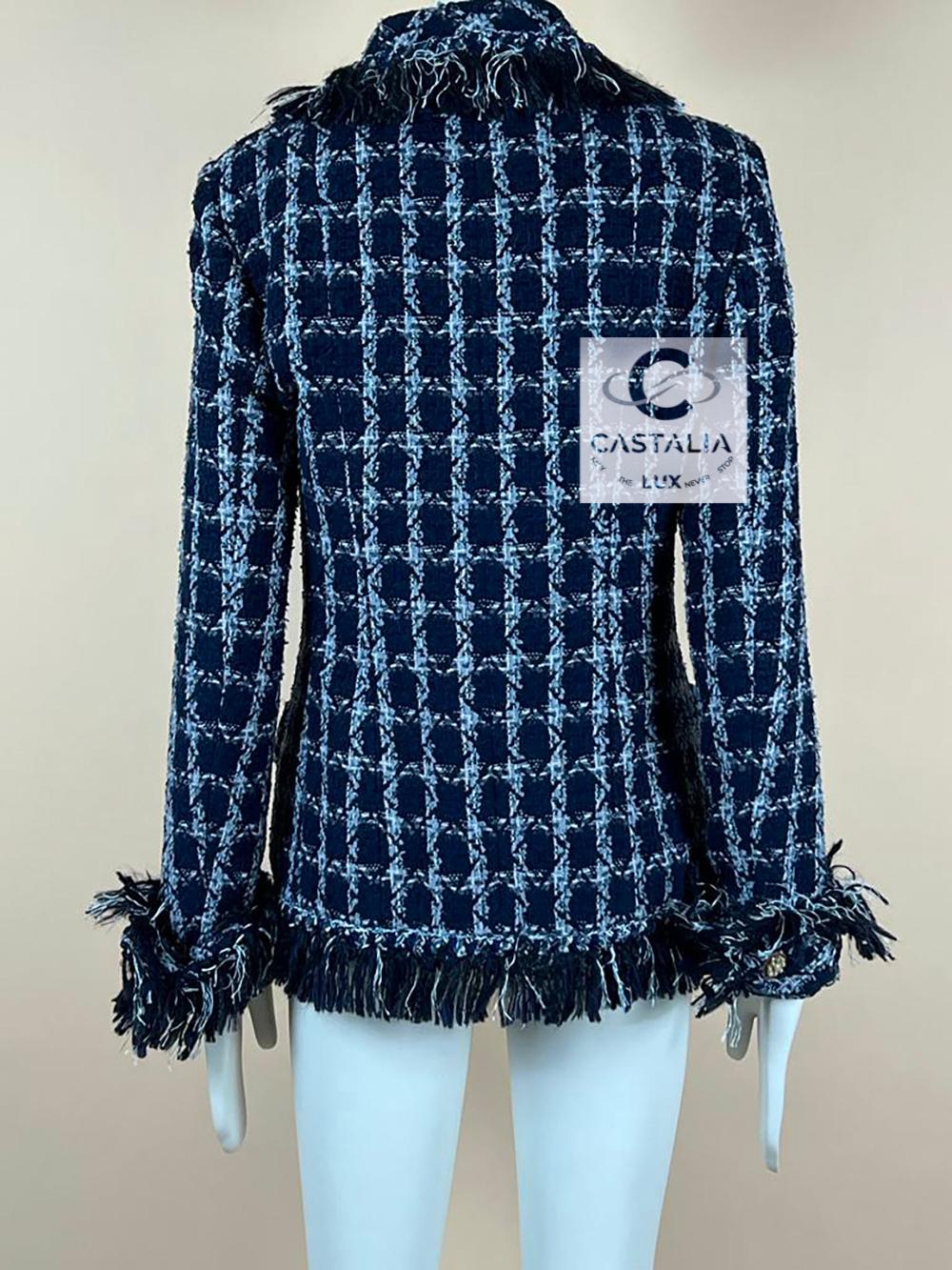 Chanel New 11K$ Paris / Dallas Runway Tweed Jacket 12