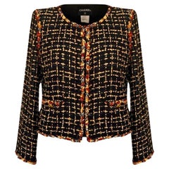 Chanel New 12K$ Black Ribbon Tweed Jacket
