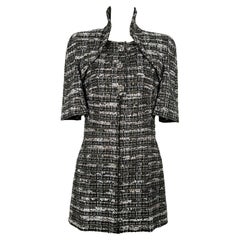 CHANEL New 14K$ Black Ribbon Tweed Jacket Rare 42 FR