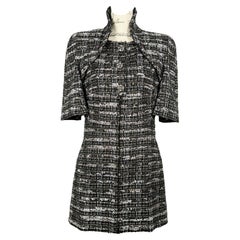 Chanel Neu 14K$ Schwarze Tweed-Jacke mit Schleifenmuster Selten
