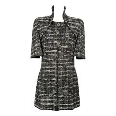 Chanel New 14K$ Black Ribbon Tweed Jacket Rare