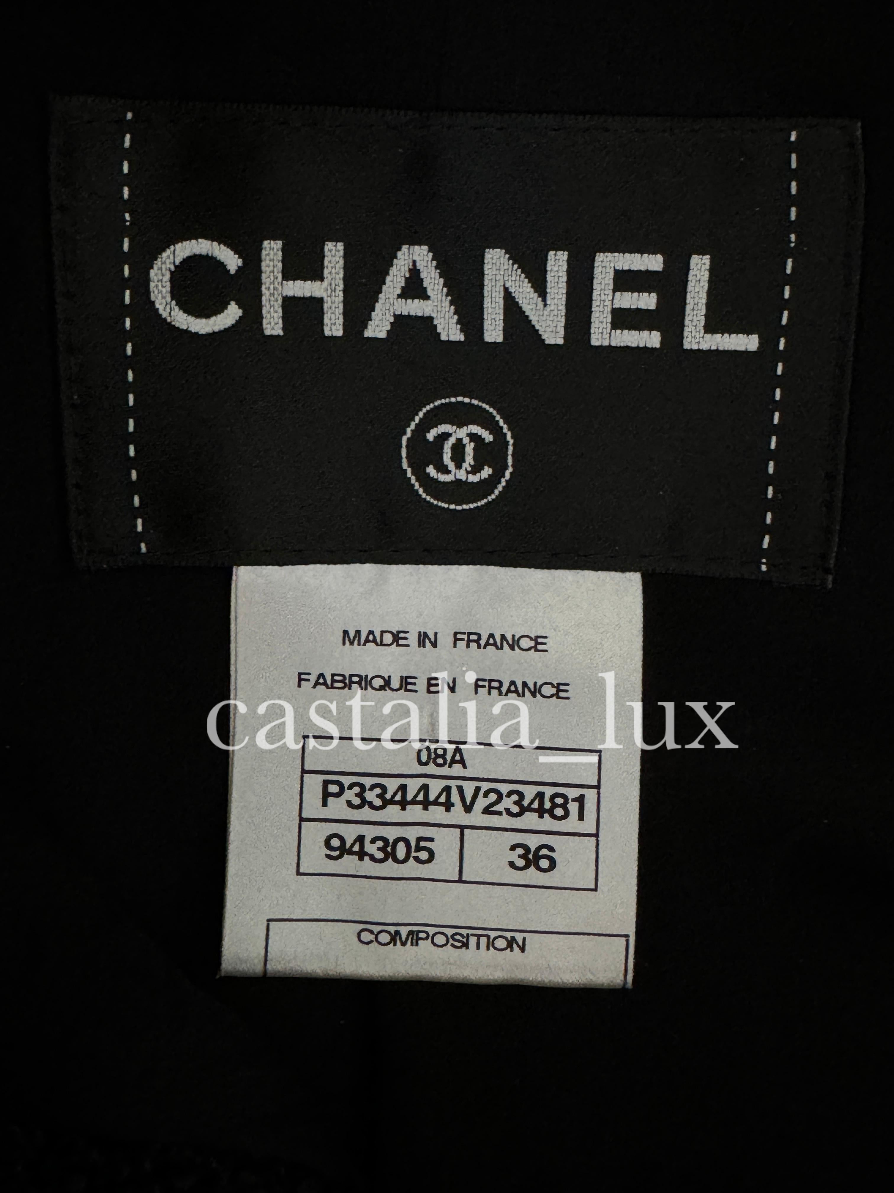 Chanel New 16K$ Jewel Embellished Black Tweed Jacket 36 FR 11