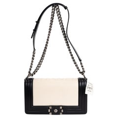 Chanel New 2 Tone Glazed Boy Flap Bag