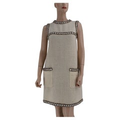 Antique Chanel New 2016  Ribbon Embellished Dress 40 Rare