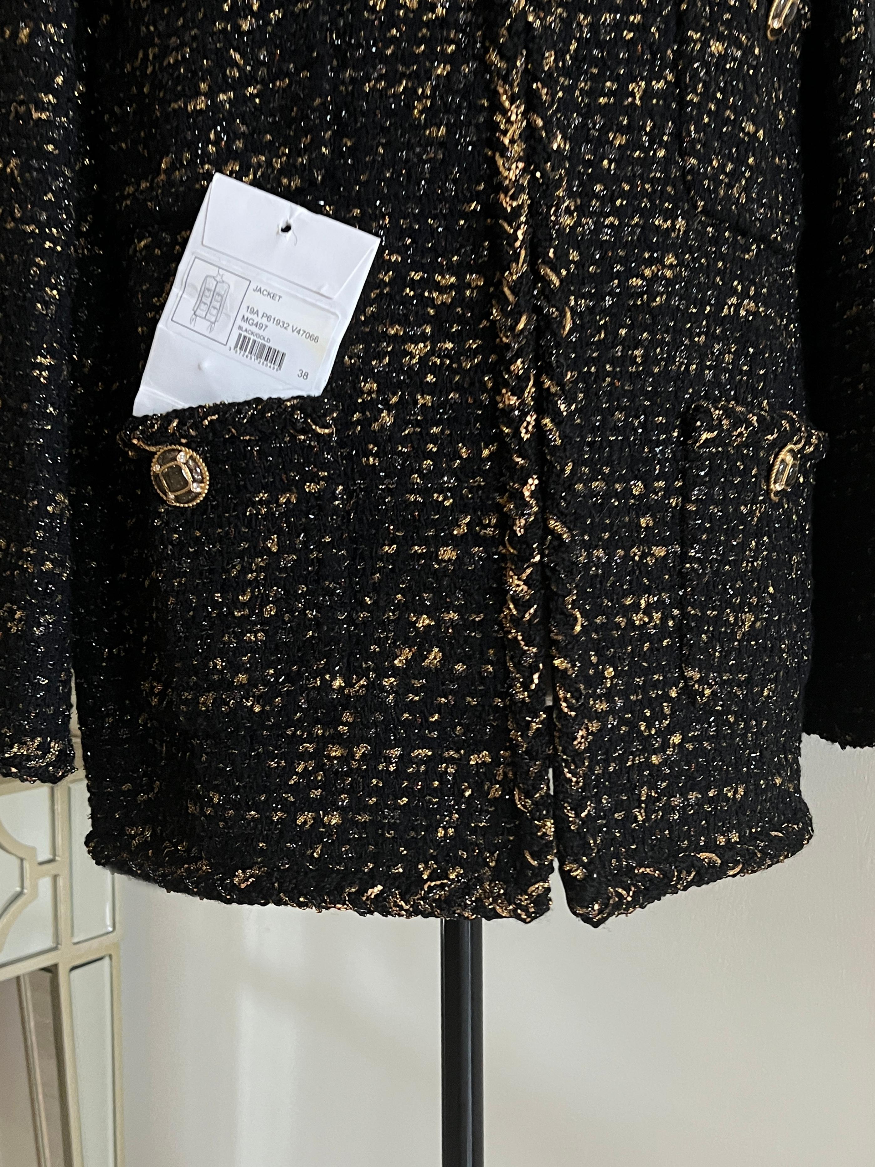 Chanel New 2019 Egypt Black Tweed Jacket 6