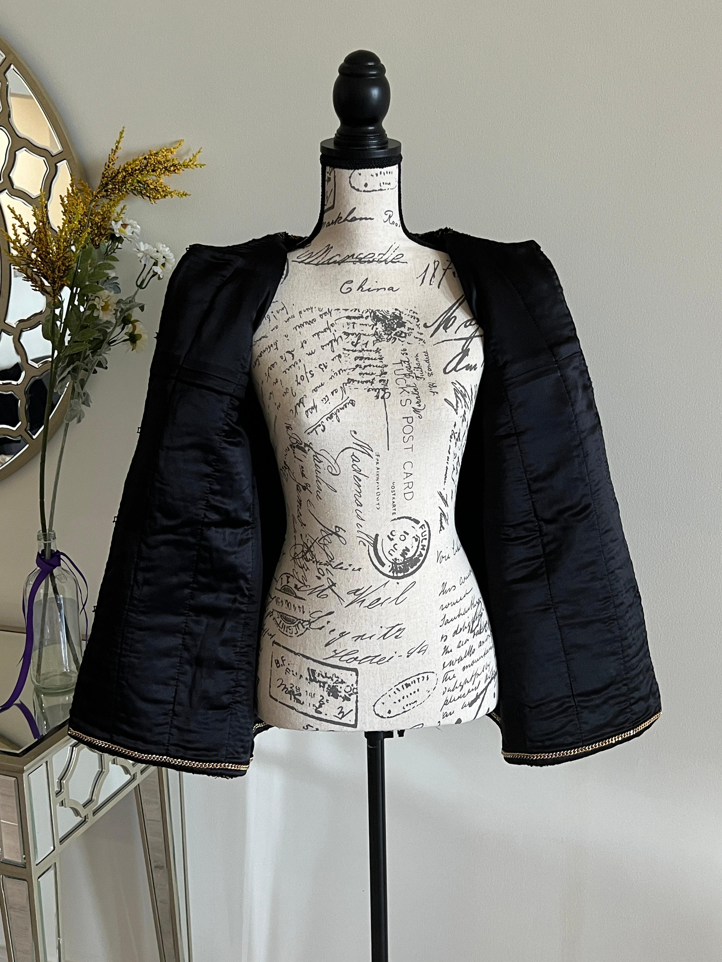 Chanel New 2019 Égypte Veste en tweed noir 8
