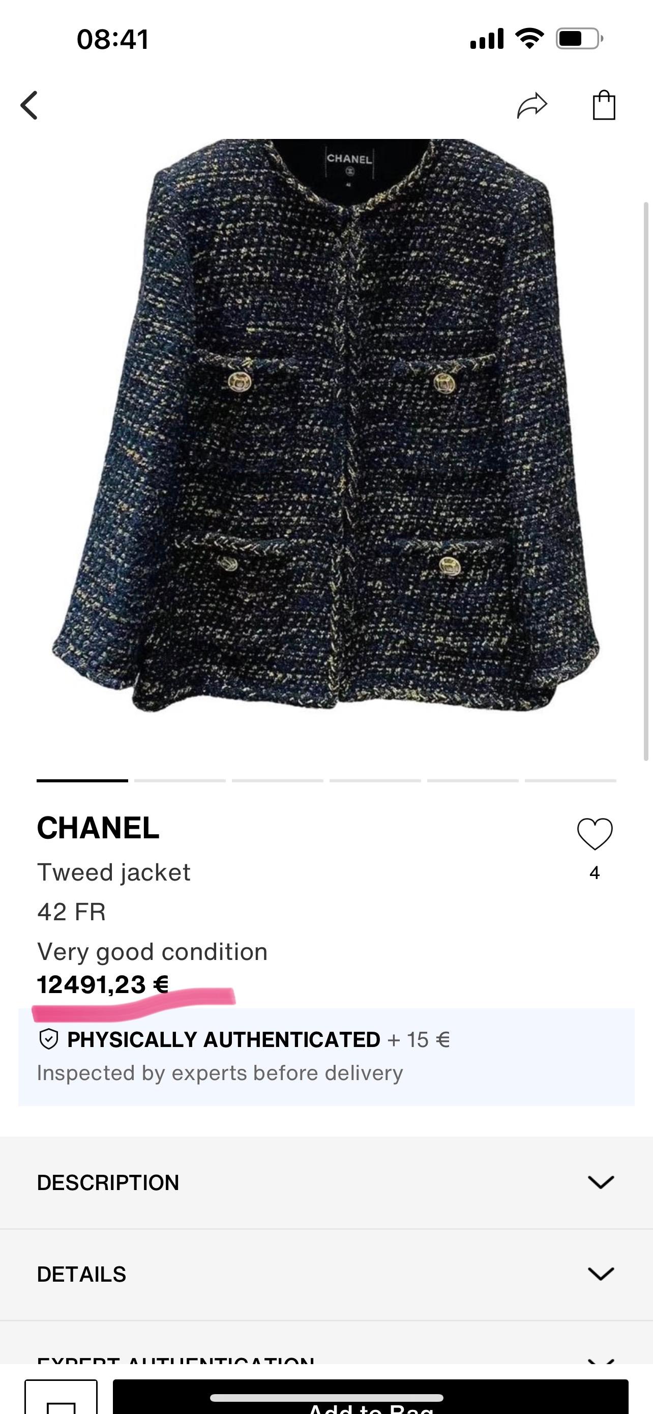  Chanel New 2019 Égypte Veste en tweed noir Unisexe 