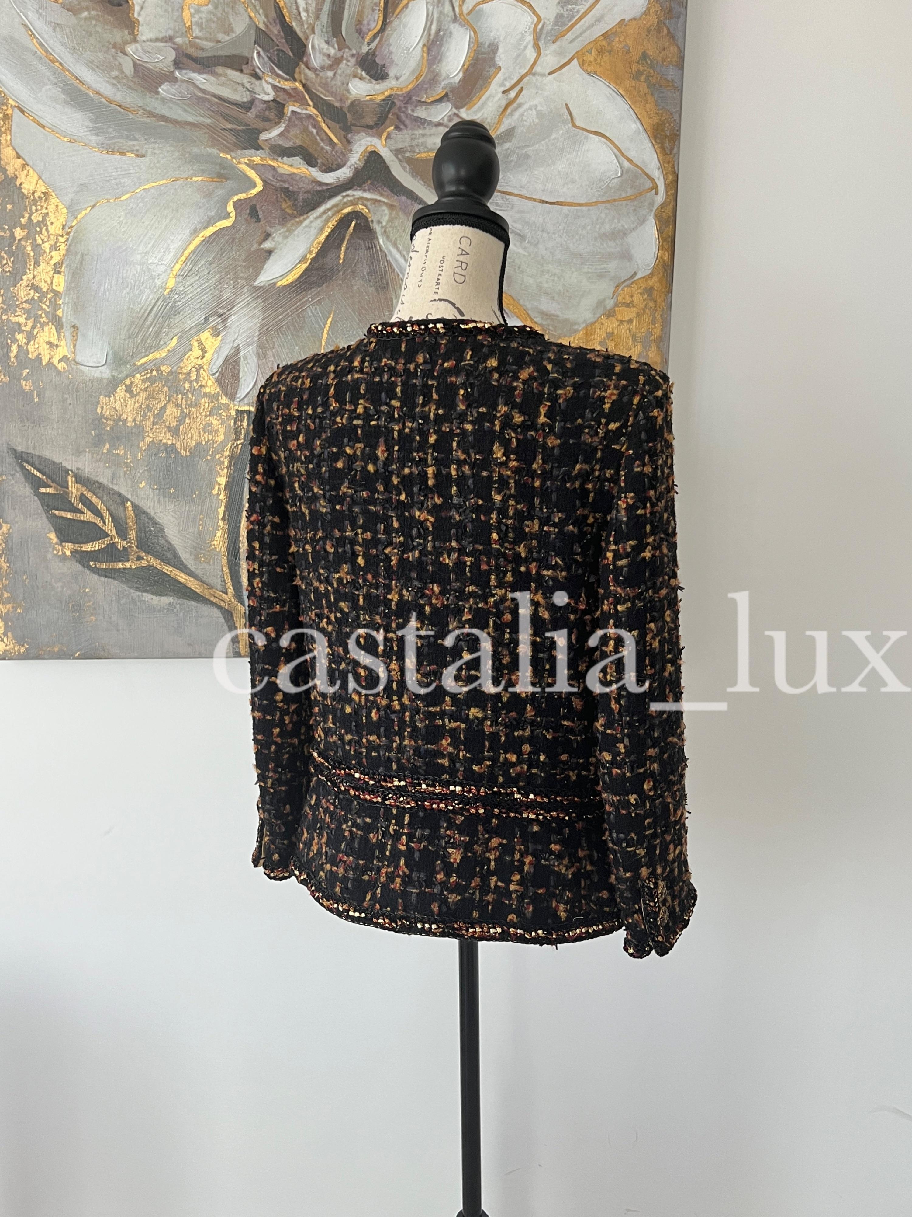 Chanel New 2019 Most Hunted Black Tweed Jacket For Sale 6