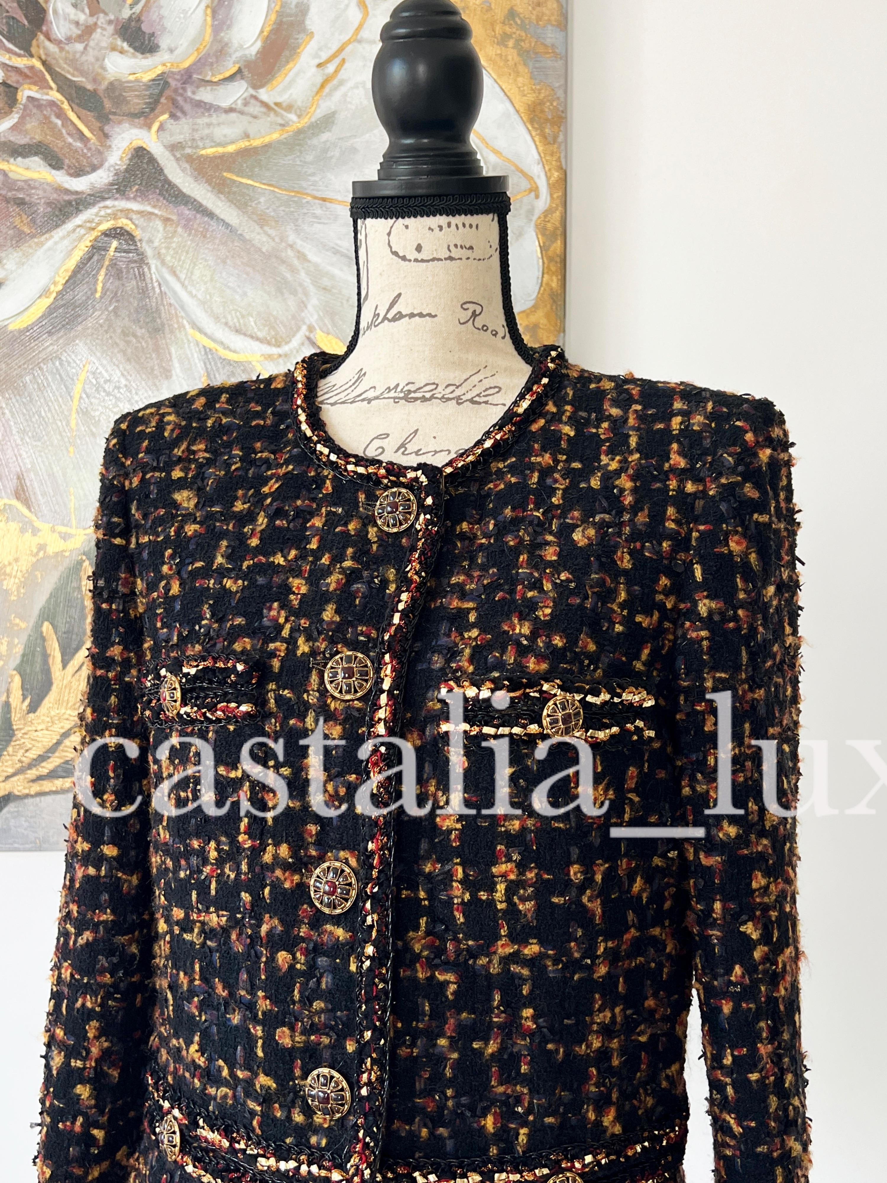 Chanel New 2019 Most Hunted Black Tweed Jacket In New Condition For Sale In Dubai, AE