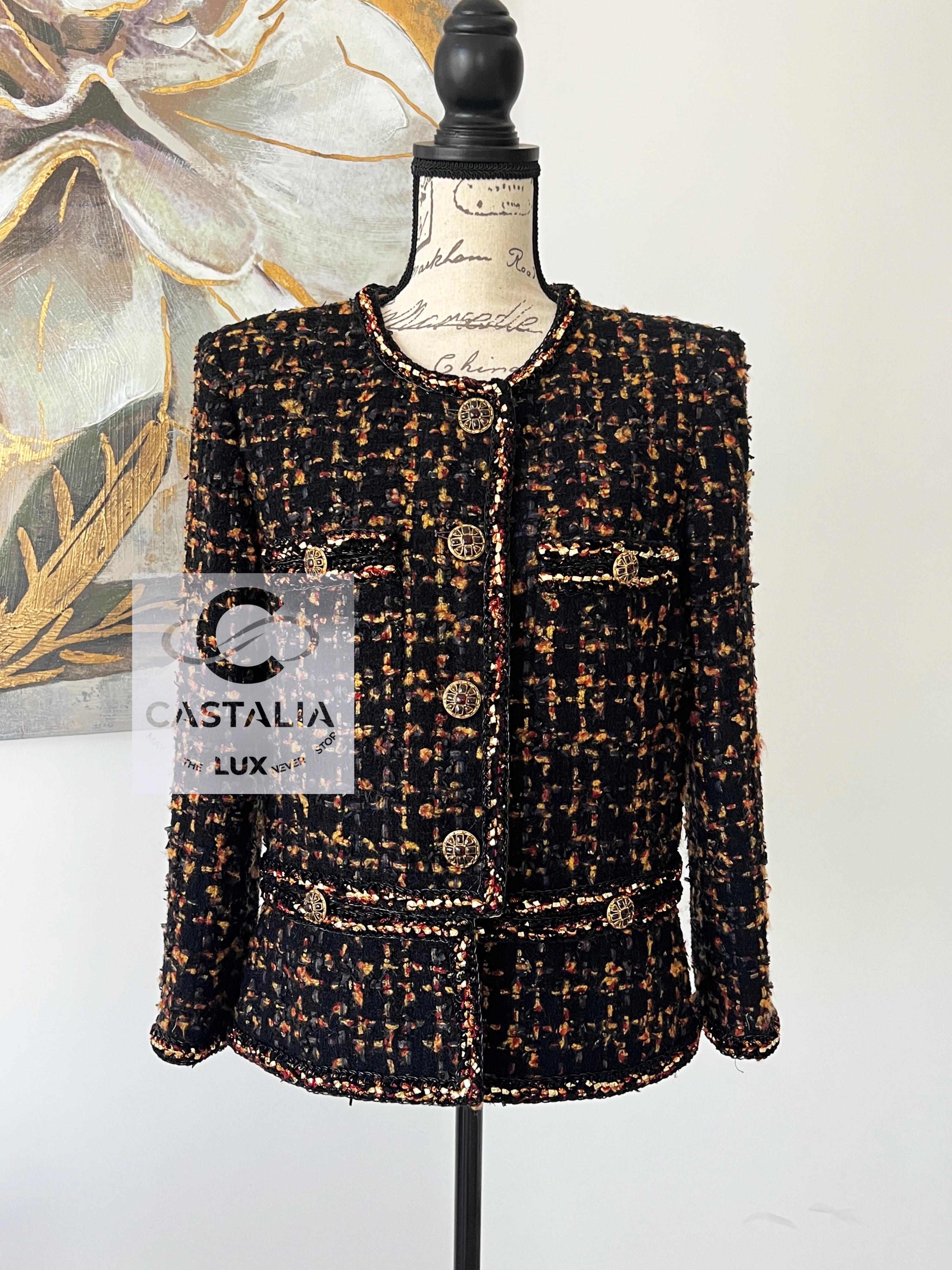 Chanel New 2019 Most Hunted Black Tweed Jacket In New Condition In Dubai, AE