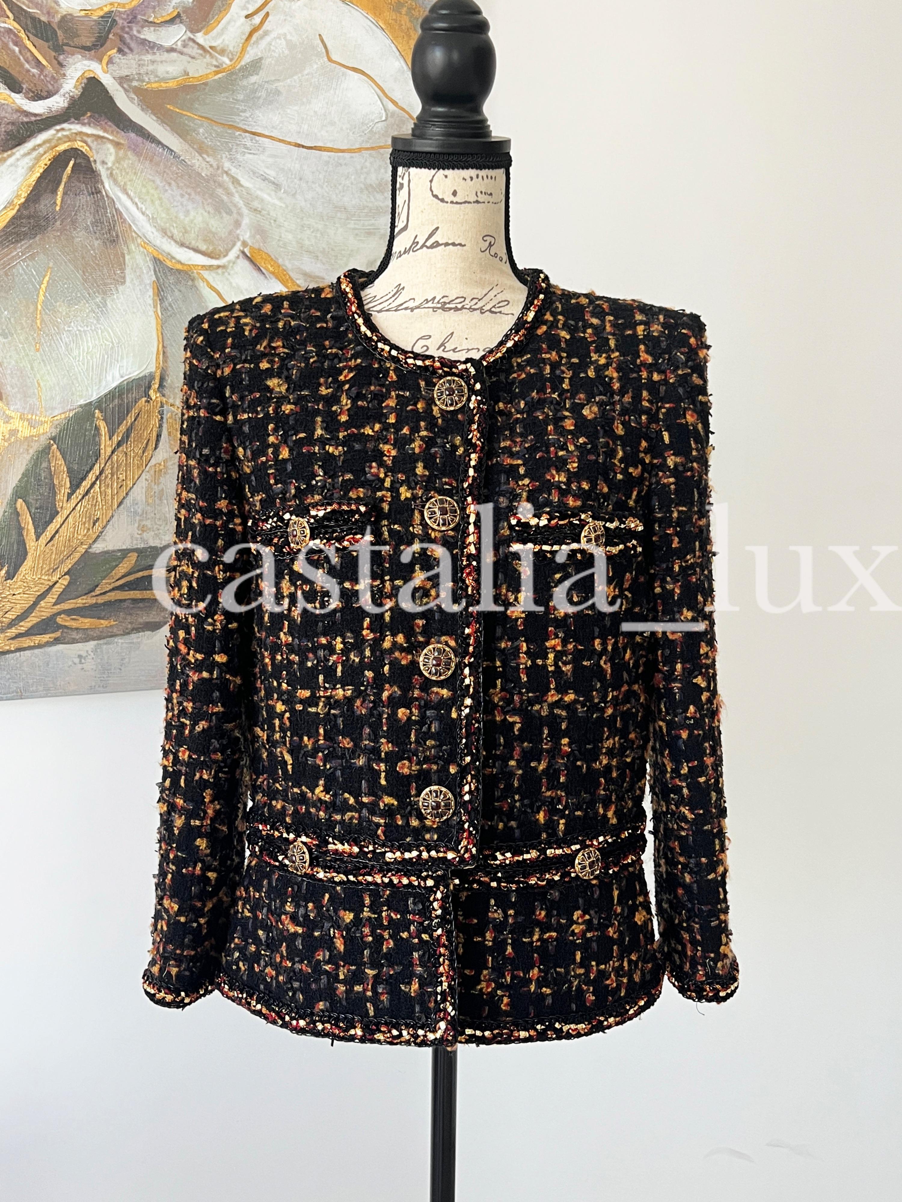 Chanel New 2019 Most Hunted Black Tweed Jacket In New Condition For Sale In Dubai, AE