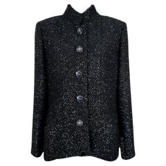 CHANEL New 2019 Spring Timeless Black Tweed Jacket
