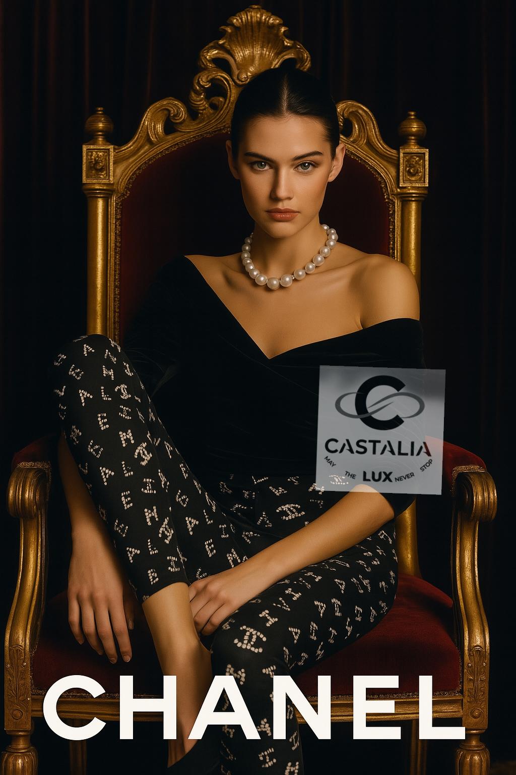 Black Chanel New 2020 Cruise Eternal Iconic CC Logo Leggings For Sale