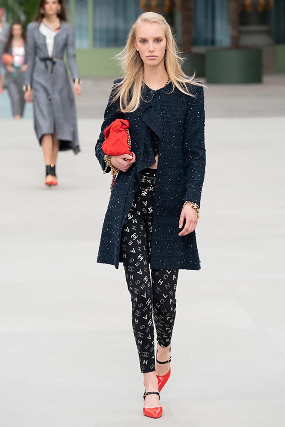 Chanel New 2020 Cruise Eternal Iconic CC Logo Leggings For Sale 2