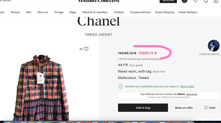 Chanel 14K$ Hailey Bieber Vogue Cover New Tweed Jacket Multiple
