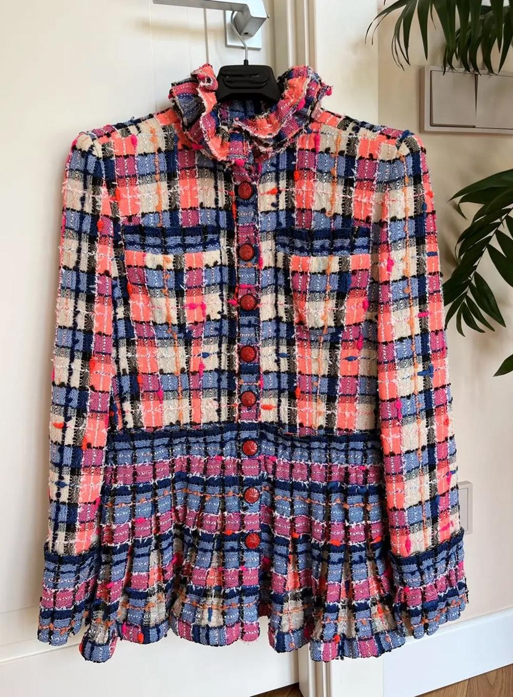 Chanel New 2020 Hailey Bieber Vogue Cover Tweed Jacket 4