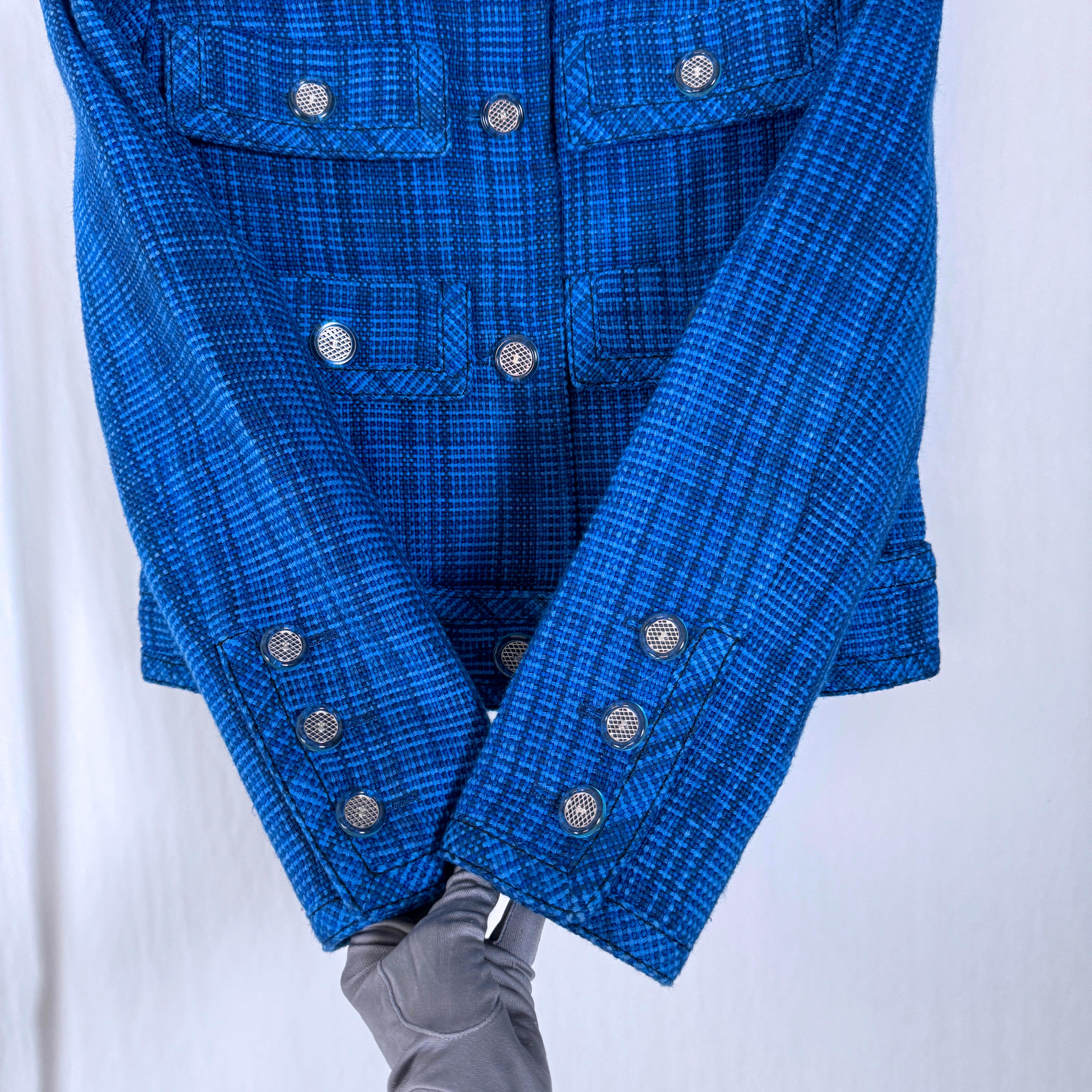 Chanel New 2020 Iconic Royal Blue Tweed Jacket 8