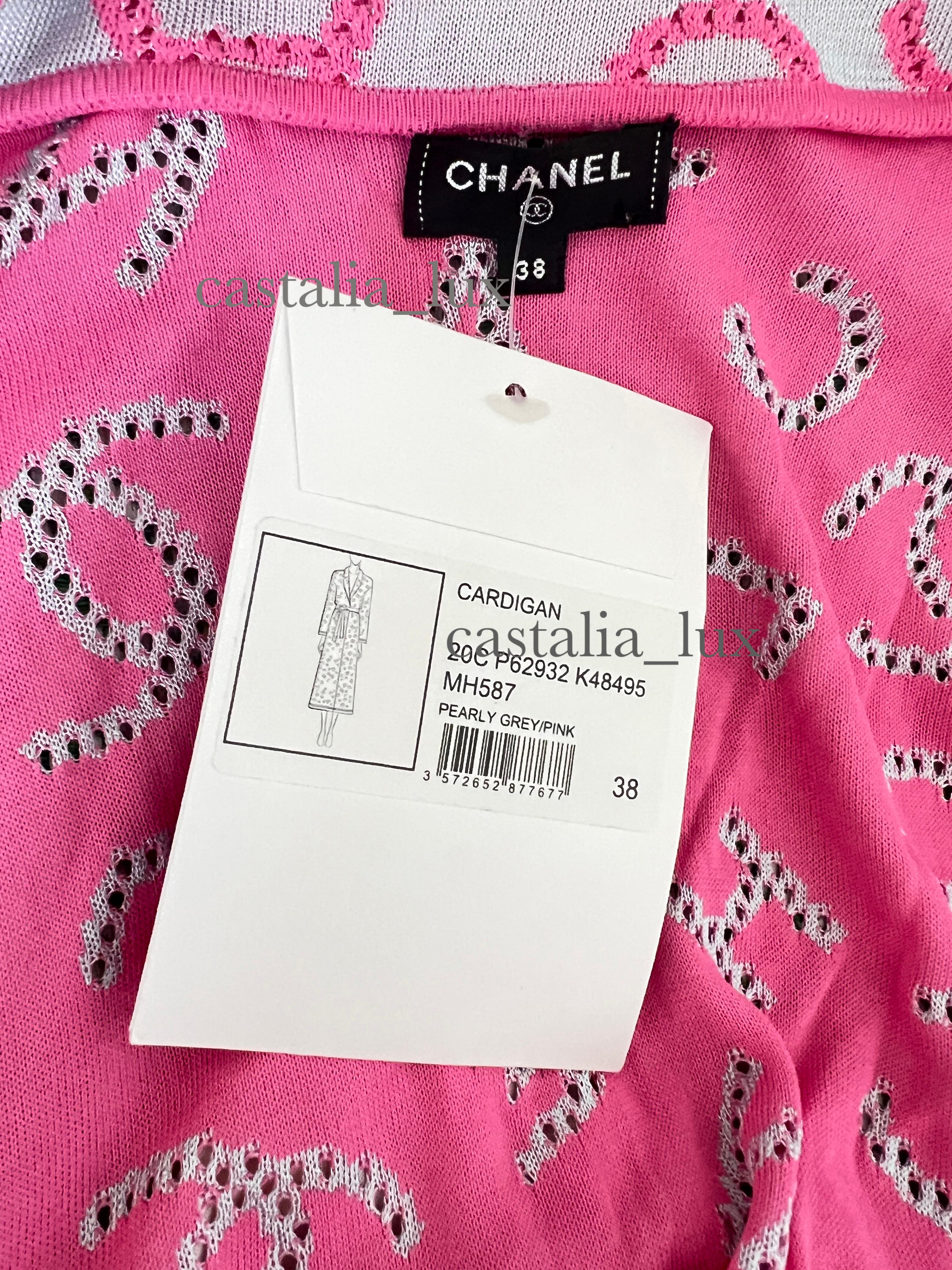 Chanel New 2020 Logo Collectible Kimono Cardigan 4
