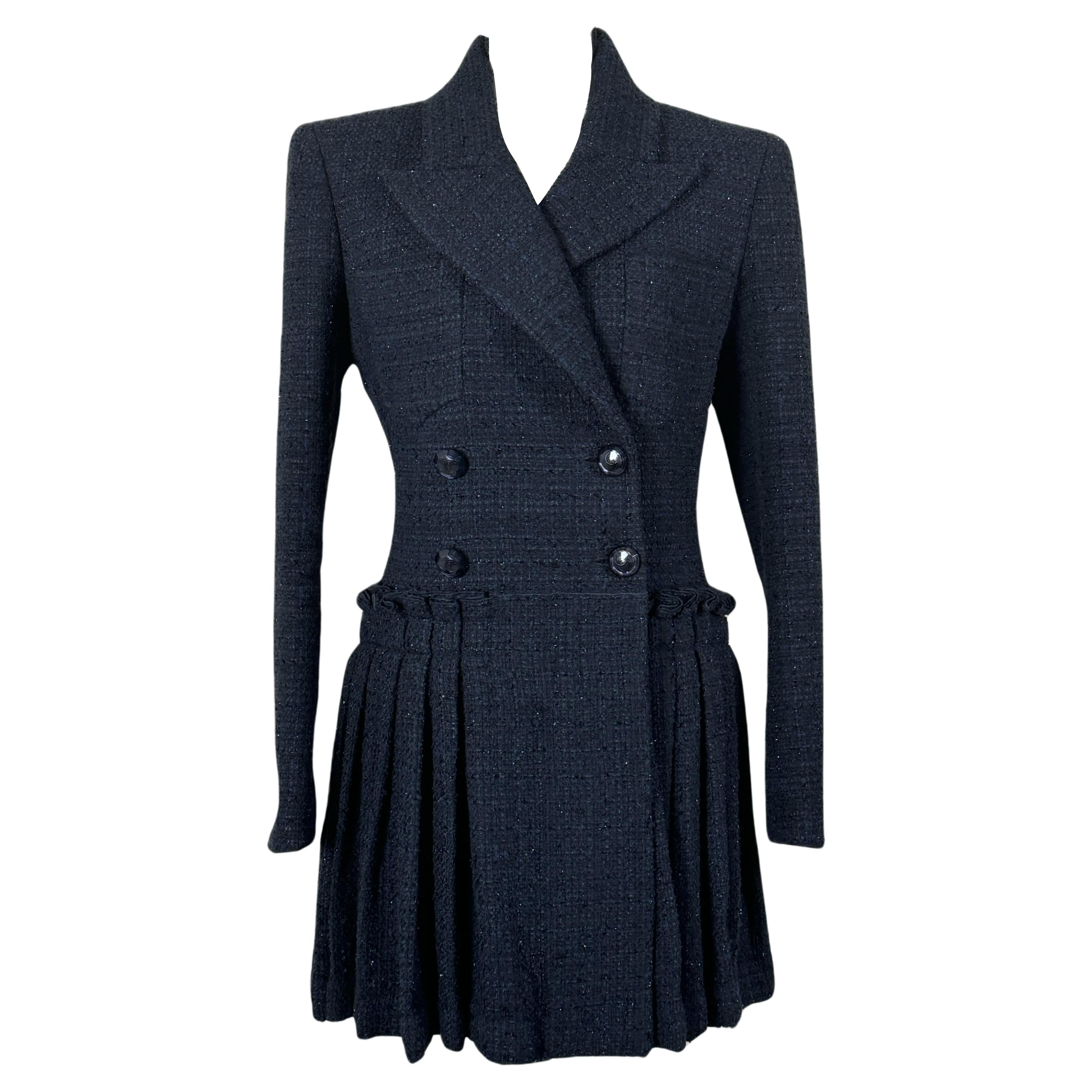 CHANEL New 2020 Spring Iconic Runway Tweed Jacket Dress 40 FR