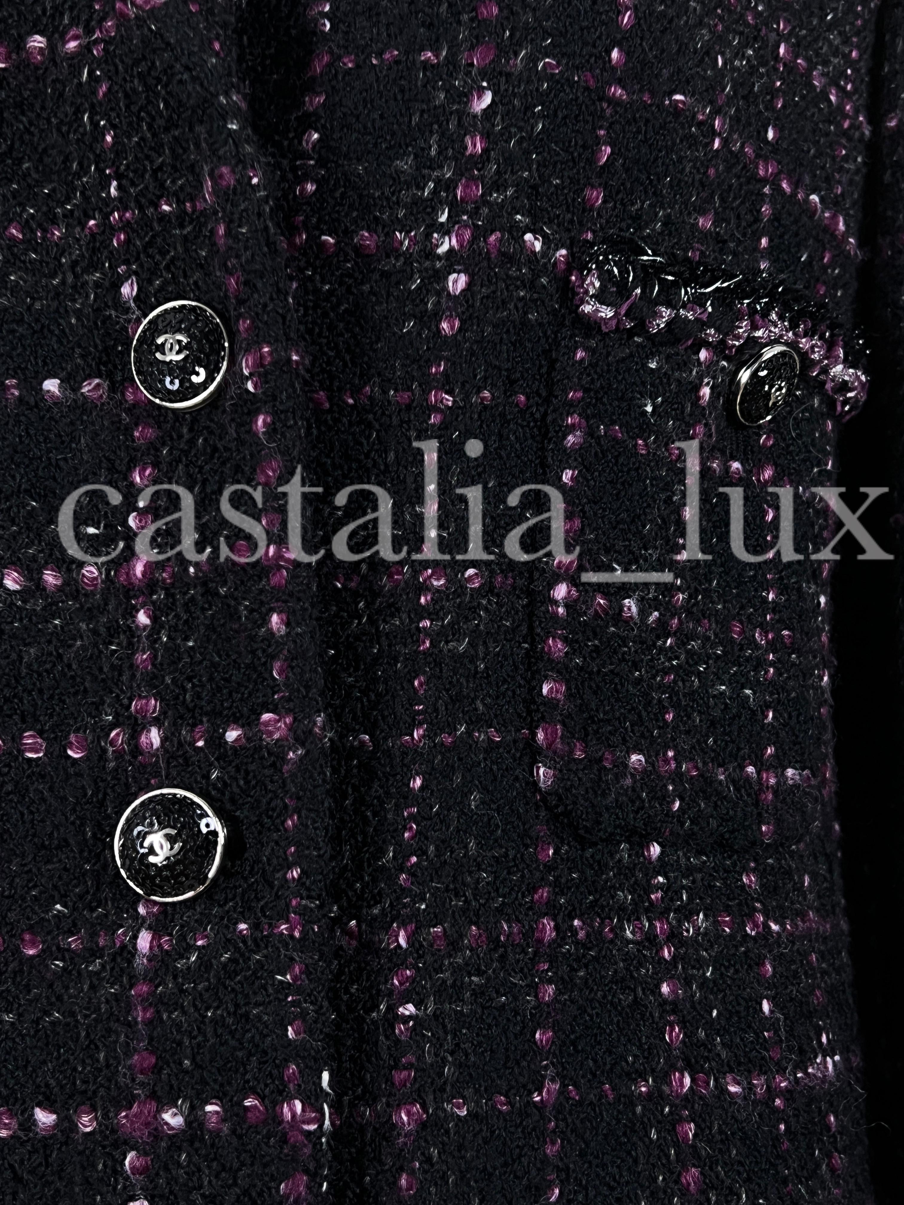 Chanel New 2021 Ad Campaign Black Tweed Jacket  8