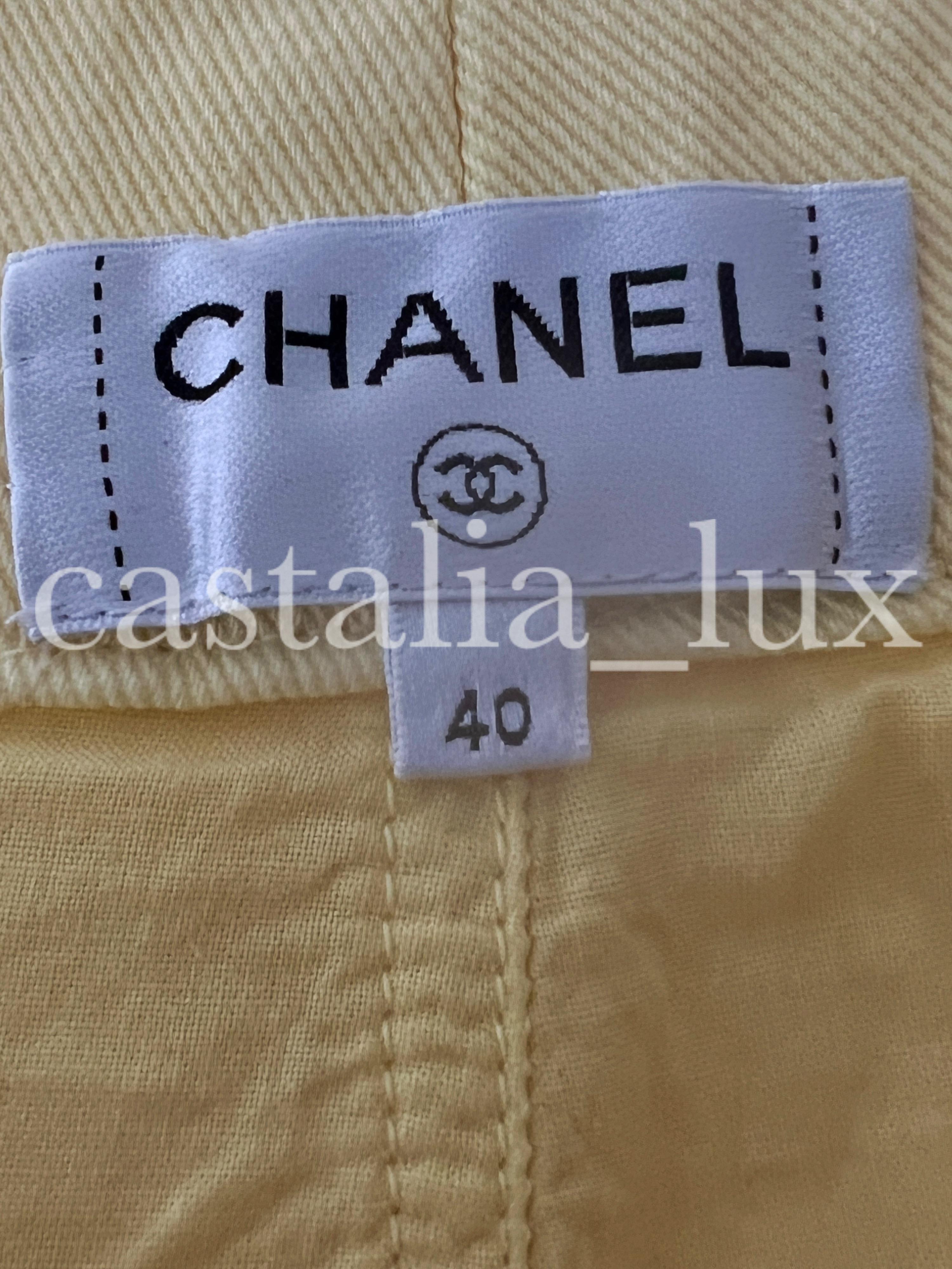 Chanel New 2021 Giant CC Logo Jeans For Sale 5